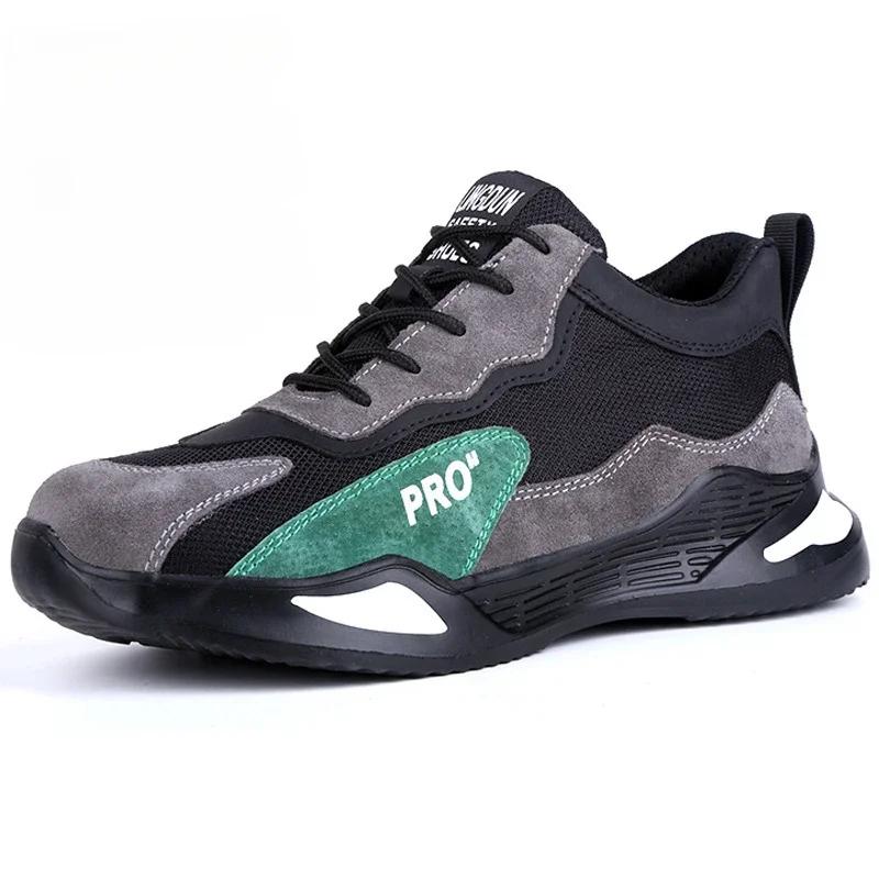 Fashion Fashion Safety Shoes Men Boots Steel Toe Shoes Men Puncture-Proof Work Sneakers Male Shoes Work Boots Indestructible Footwear