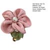 Hair Tie Handmade Satin Flower Decor Hair Tie with Imitation Pearls Large Elastic Soft Hair Band Autumn Winter Hair Accessories
