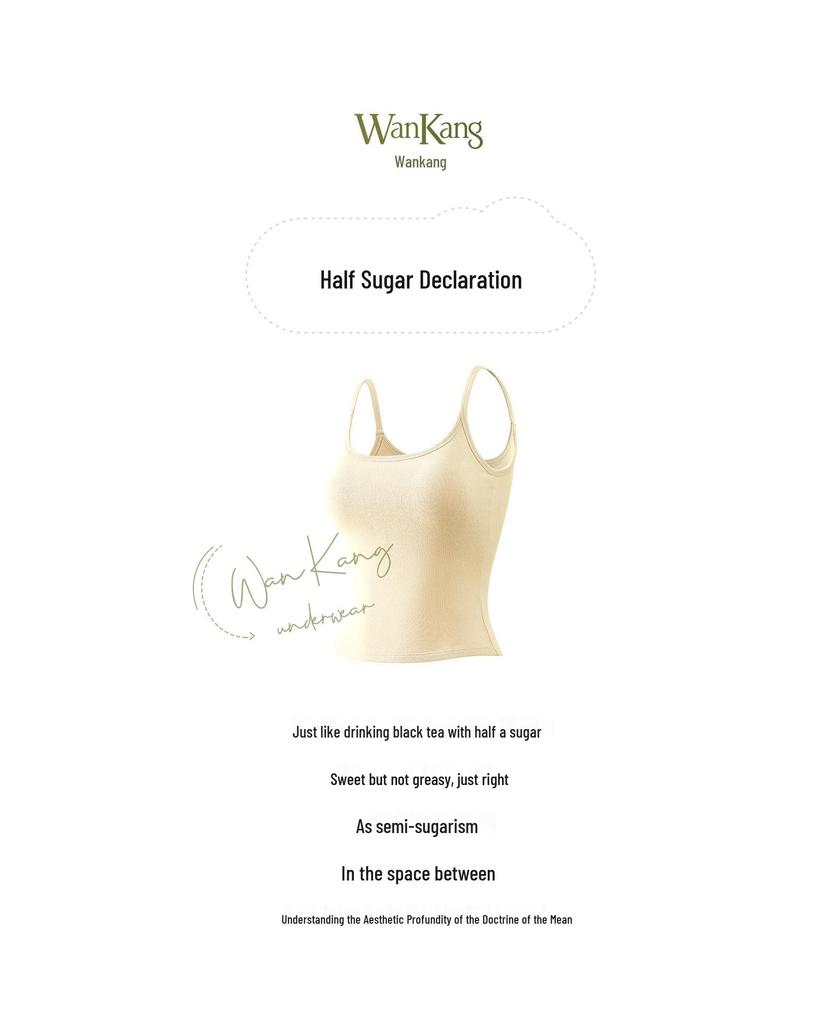 Women's Sling Vest with Chest Pads - Versatile One-Piece Bra Top