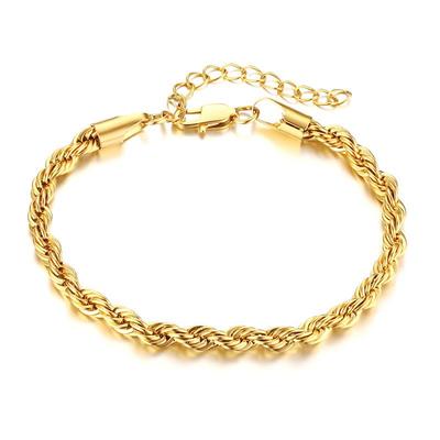 Unisex Twist Chain Bracelet In Titanium Steel (BR-708)