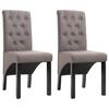 Day and Night - Day and Night Dining Chairs 2 Units Taupe Gray Fabric