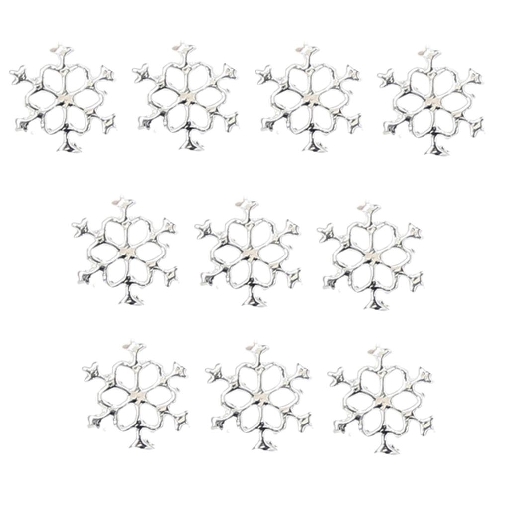 10pcs Snowflake Nail Decorations for Unique and Eye Catching Manicures Charming Nail Accessories