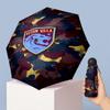 Aston Villa Football Pattern Printed Mini 5 Folds 8 Ribs Compact Umbrella Windproof Waterproof Lightweight Portable Folding