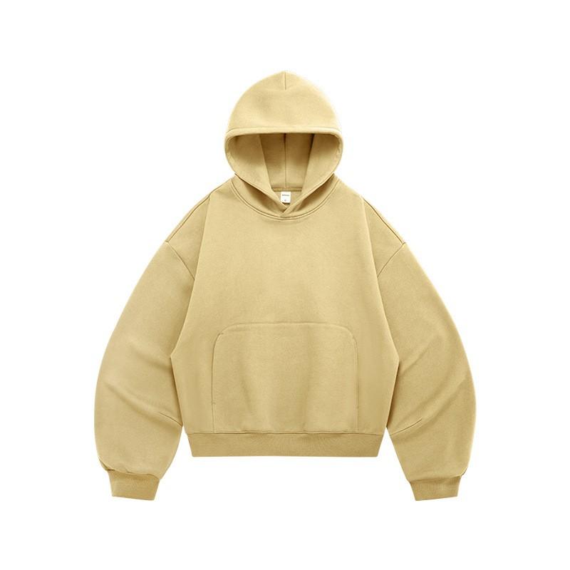 Mens Hooded Sweatshirt 2026 Winter Fleece Pullover Casual Loose Fit