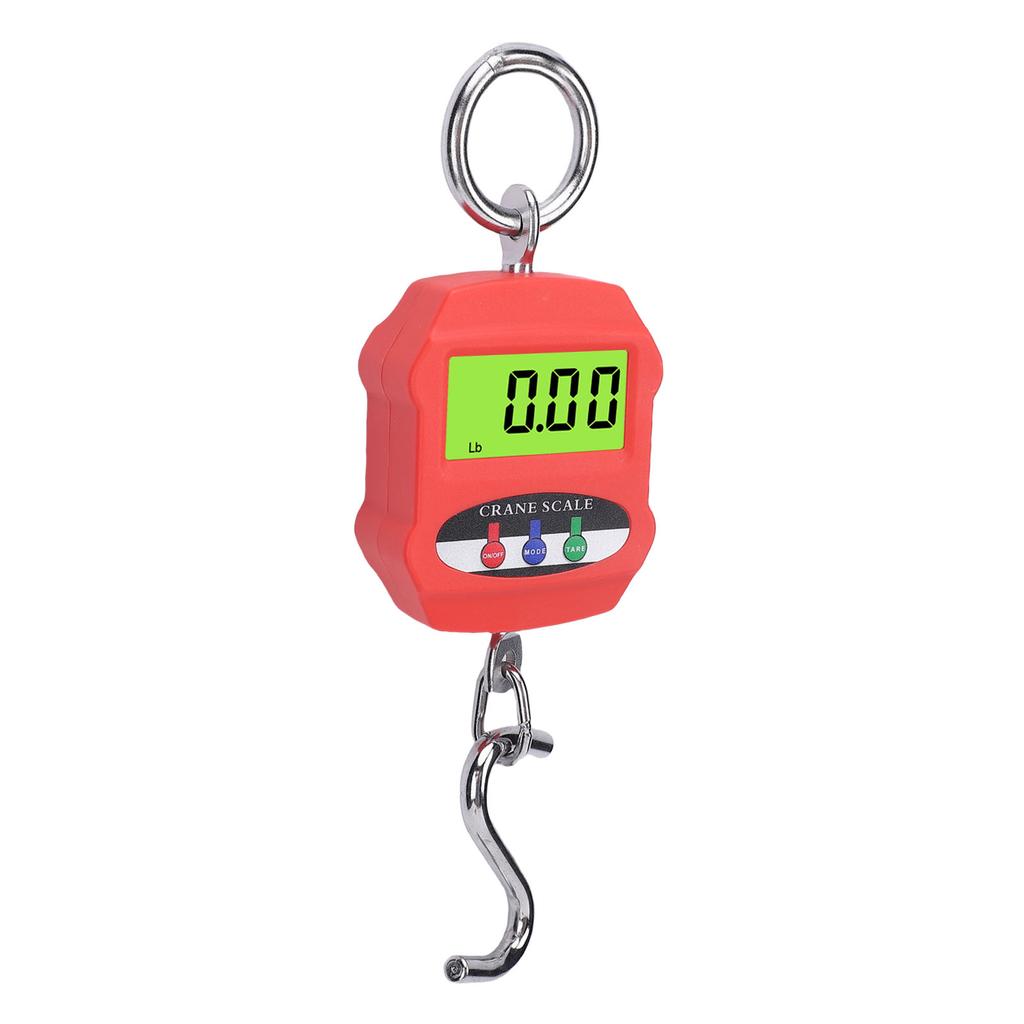 Digital Hanging Scale 300KG 660LB Backlit LCD Screen Handheld Small Crane Scale with Hook for Farm Travel