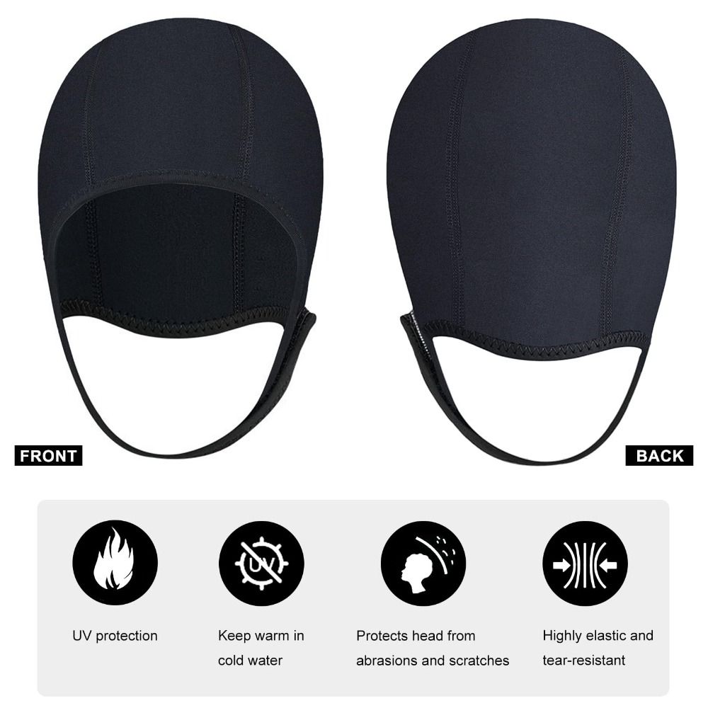 Neoprene Diving Hood Cap Windproof Chin Strap Cover Hat UV Protection Swiming Cap Men