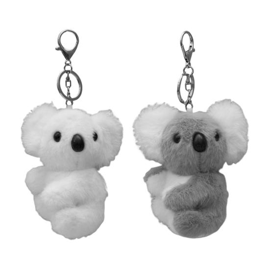 Koala Doll Keychain Cartoon Plush Bag Pendant Soft Stuffed Animal Keyring for Backpacks Purses Car Home Decor