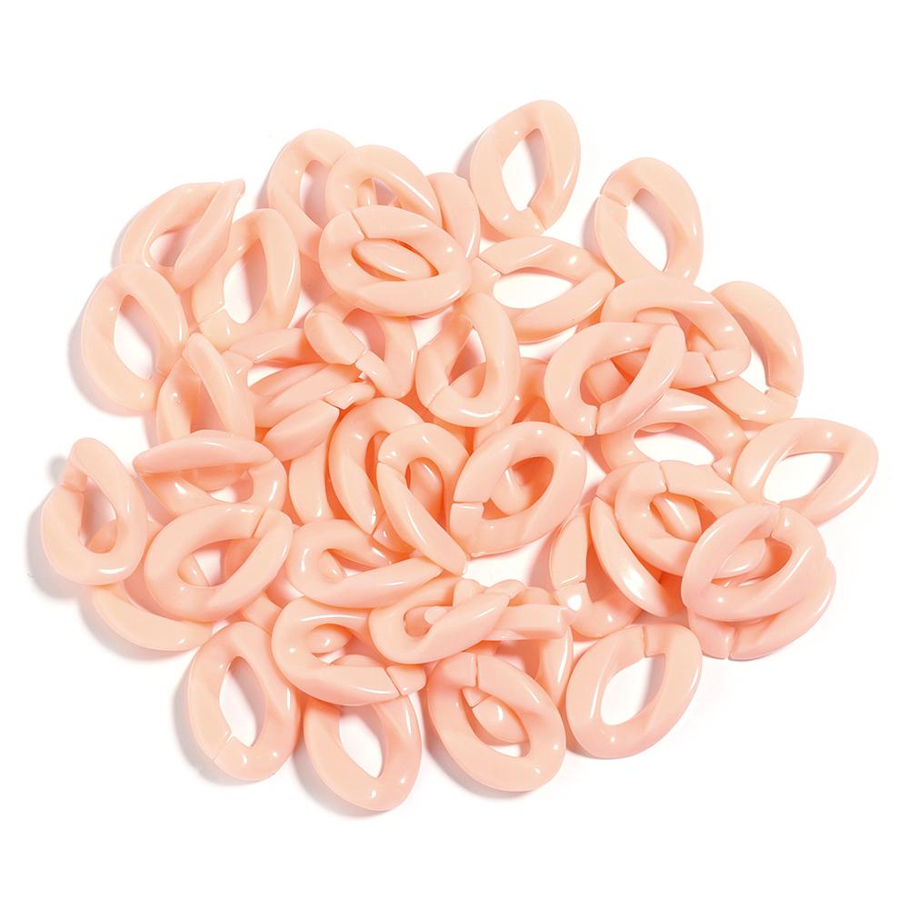 50pcs/Lot Colorful Acrylic Link Chain Buckle Beads For Necklace Bag Chains Connector Clasps DIY Necklace Clothing Jewelry Making