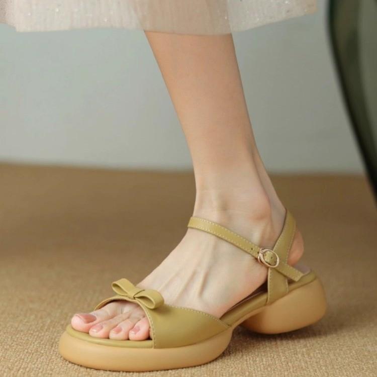 Platform Women Shoes 2025 New Summer Open Toe Sandals Casual Beach Slides Slippers Women Sandals Buckle Strap Soft Sole Size 40