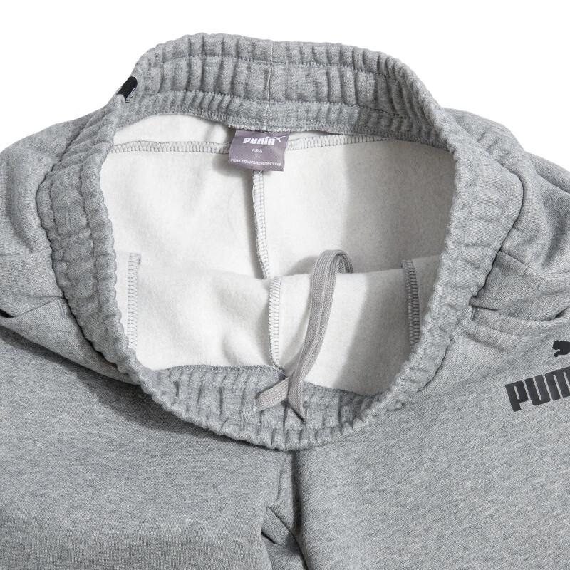 PUMA Solid Color Logo Joggers Men Bottoms Gray 846385-03