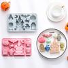 Halloween Silicone Mold Ghosts Pumpkins Bats Haunted Houses Tombstones Designs Baking Mold Chocolate Cakes Soaps Cookies Mold