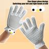 Pet Hair Removal Gloves 2-in-1 Deshedding Grooming Glove for Dogs Cats Double Sided Fur Remover Mitt for Couch Clothes Carpet Car Seat
