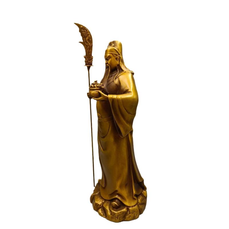 Guan Gong Figurine Home Office Decorative Gift Craft Collectible Bronze Item