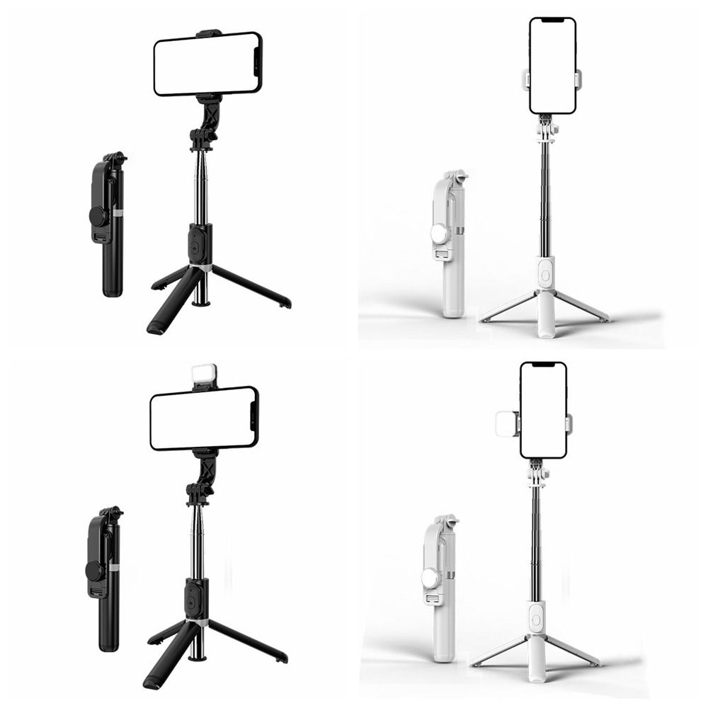 White Fill Light Bluetooth Selfie Stick Tripod Telescopic Selfie Stick Vlog Photography