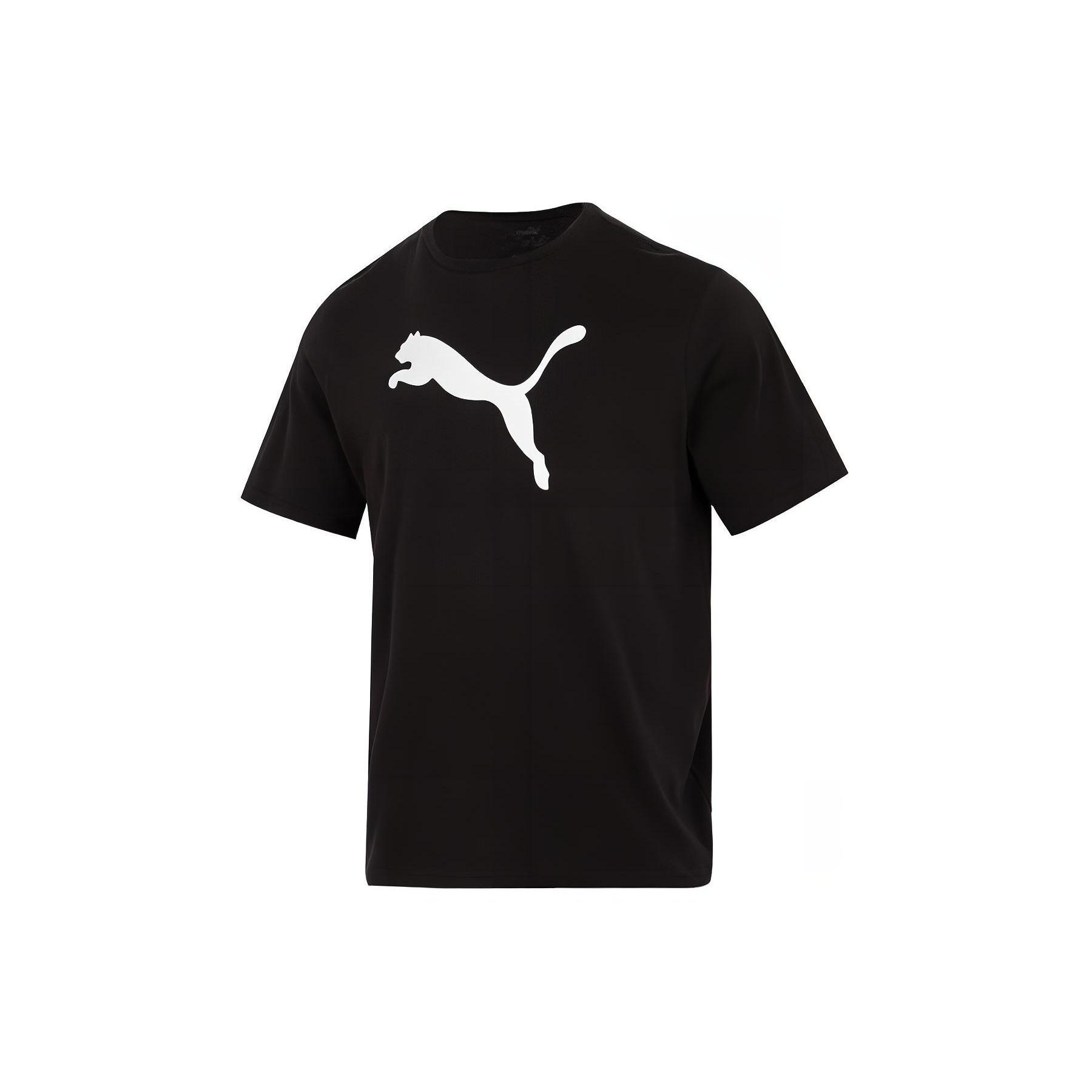 PUMA teamRISE Logo Cotton T-shirt Black Men s 658705-03 L