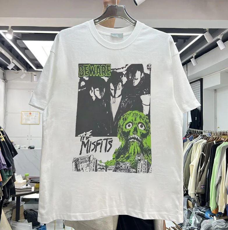 Misfits beware rock band classic cotton white t-shirt QT7815 Unisex T-Shirt XXXXL