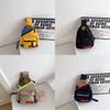 Fashion Children Shoulder Bag With Color Block Design For Casual School Outings