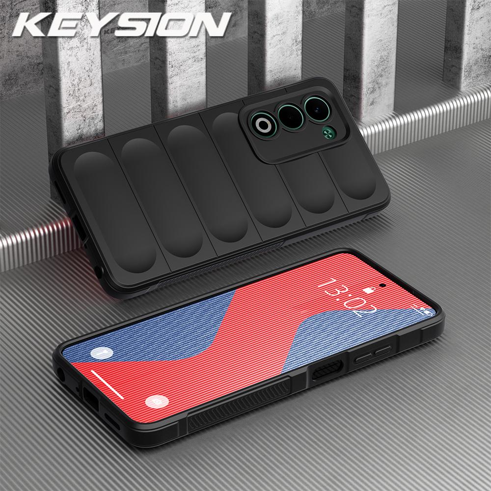 KEYSION Shockproof Matte Phone Case for OPPO A5 4G 5G Anti-skid Soft Silicone Phone Back Cover for OPPO A5 5G