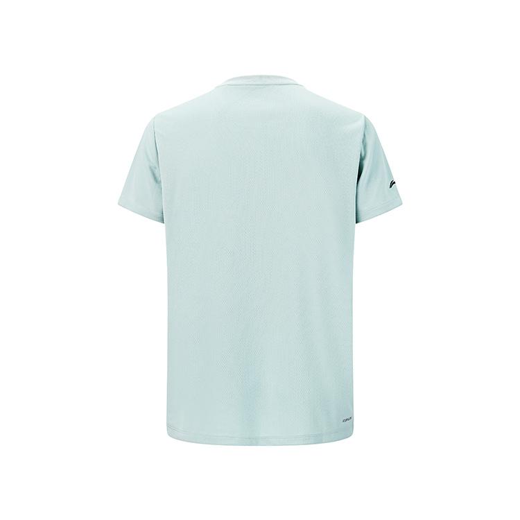 Li Ning Table Tennis Series Logo Print Casual Loose Solid Color Short Sleeve T-Shirt Unisex Tops Mint-Green ATSV609-3