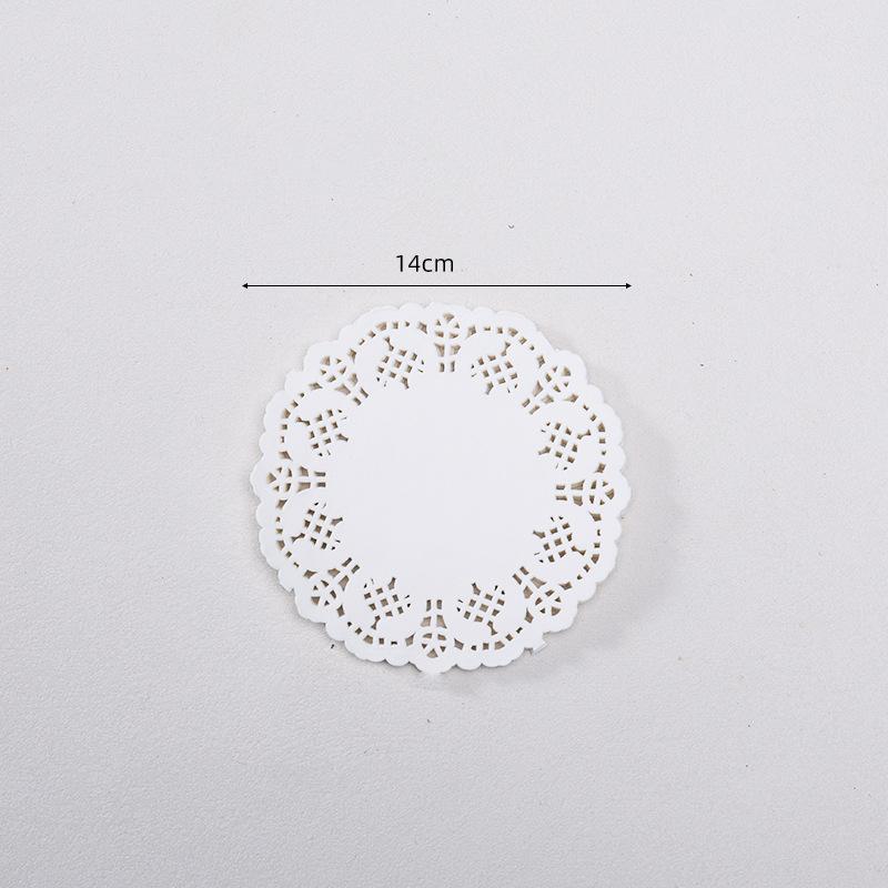 100PCS Flower Bottom Baking Paper Disposable Round Food Paper Oil-absorbing Paper Cake Pizza Snacks Paper Plates for Cooking