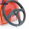 Tuner 14inch 350mm  Car Sports Steering Wheel Real Leather Italy Style JDM Red Line M250402