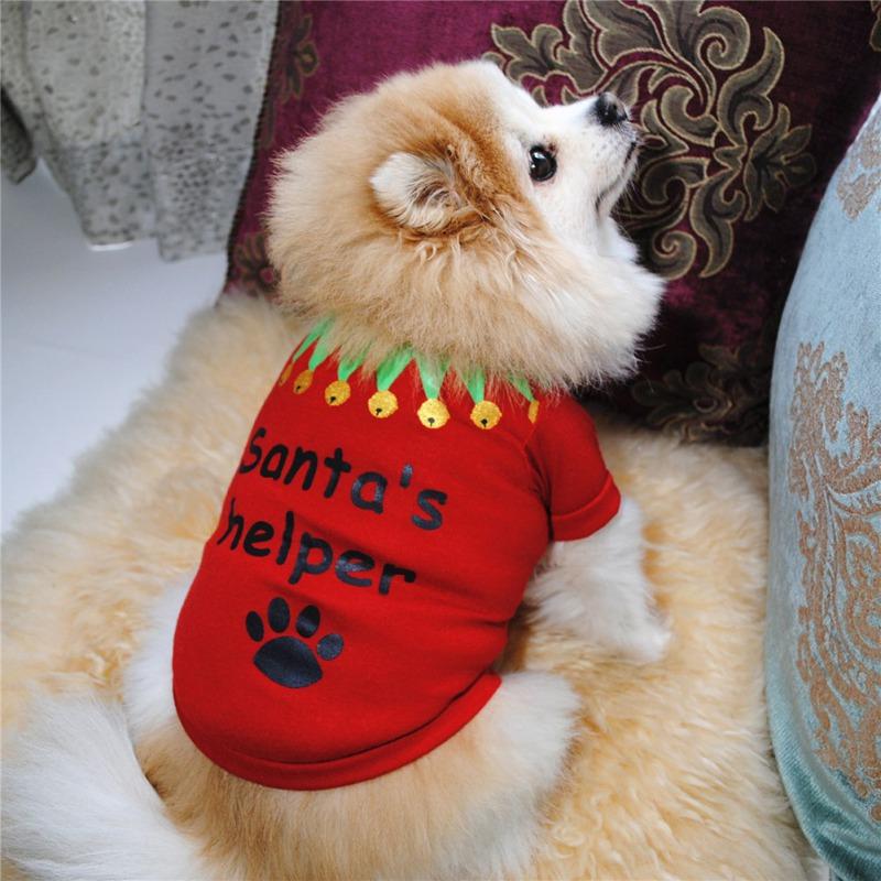 Buy Pet Christmas Clothes Cotton Shirt For Dog Puppy Tee Shirts