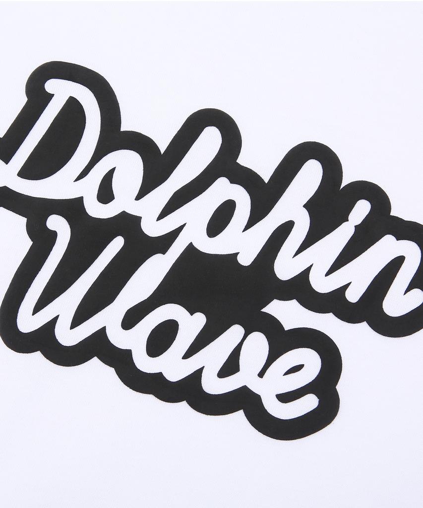 DOLPHIN WAVE APPAREL [Set] Dolphin Puff Print Big Logo Ringer Short Sleeve T-Shirt White & Arch Logo Single-Pleat Shorts Melange Grey