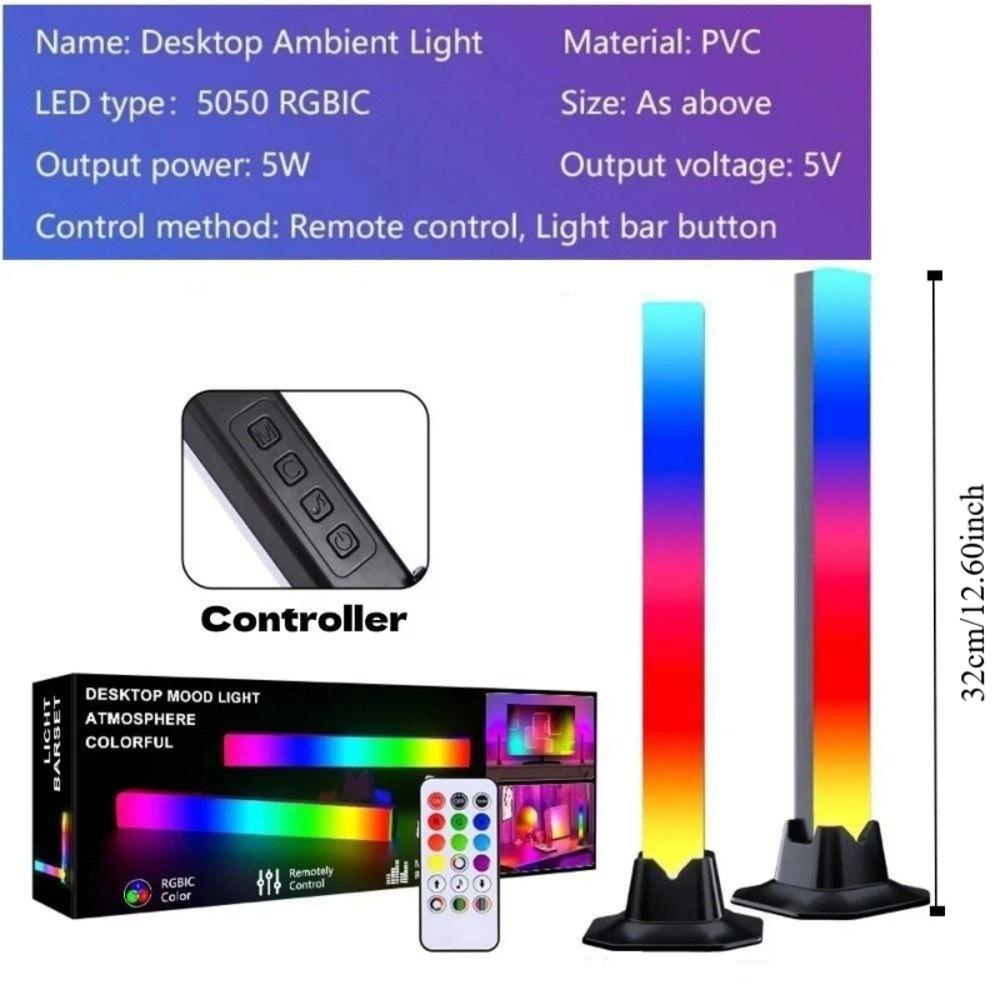 RGB Pickup RGB LED Light Bar Smart Light Music Music Rhythm Lights USB Powered Symphony Mode TV Backlight Holiday Atmosphere