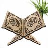 Eid Mubarak Bookshelf Wooden Islam Bible Books Storage Display Rack Retro Stand