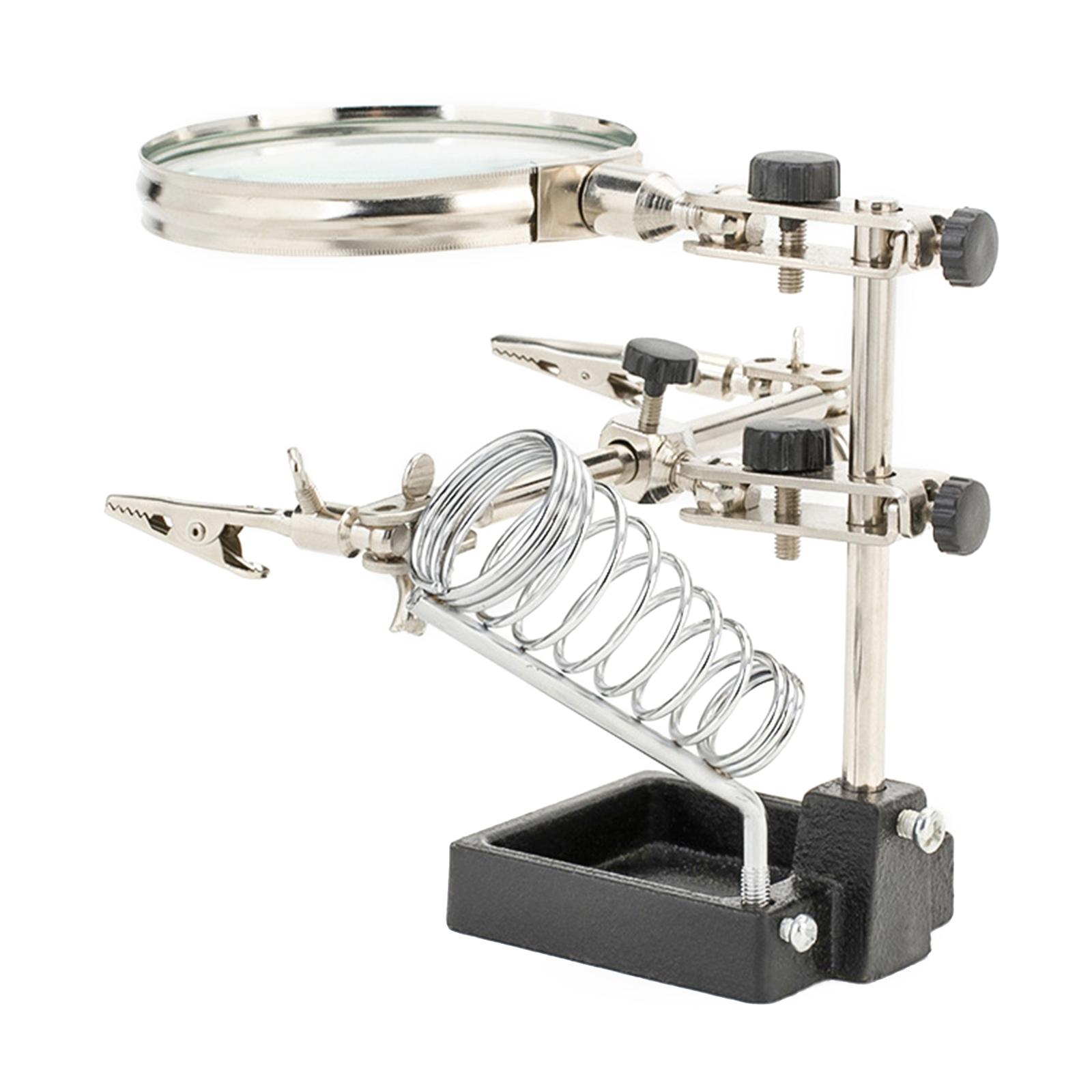 

Подставка для паяльника с зажимом для сварочного увеличительного стекла, настольная лупа, инструмент для ремонта пайки