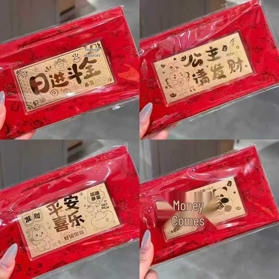 Pure Gold Lucky Red Envelope Gold Banknote - Prosperous Birthday & Business Gift
