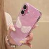 Korean INS Cute Glitter Shiny Angel Wings Phone Case For iPhone 17 Air 16 15 14 13 12 11 Pro Max X XR Max Clear Cover Girl Gift