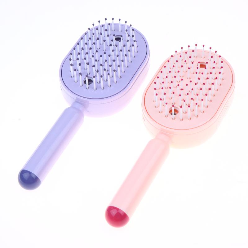 Electric Spray Hair Brush 2-In-1 Misting Hair Brush With Water Spray Reduce Frizz Anti-Static Retractable Steam Massage Comb