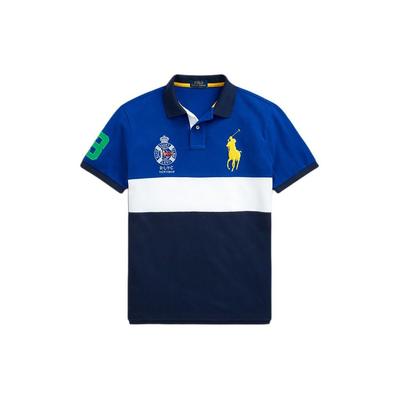 Polo Color Block Slim Fit Kurzarm Poloshirt Herren Oberteile Blau MNPOKNI1N821204-400