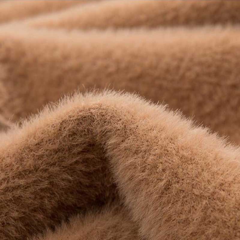 Sweater Covering Belly Women's Thick Solid Color Mid-length Bottoming Shirt Loose and Comfortable Long-sleeved Coat