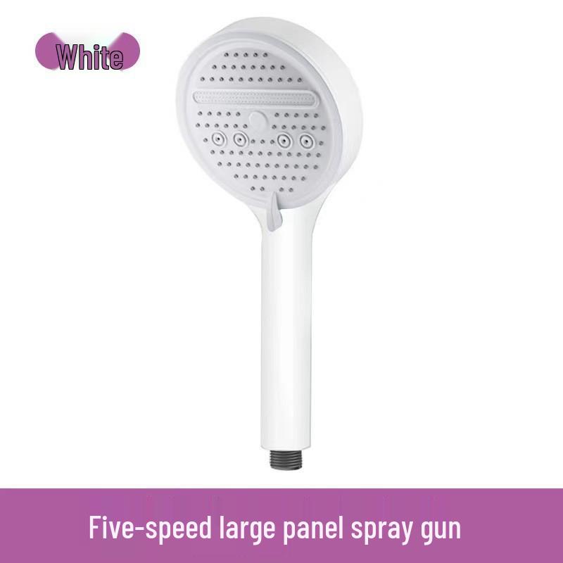 Five-Speed Large Panel Handheld Shower Head with Hose