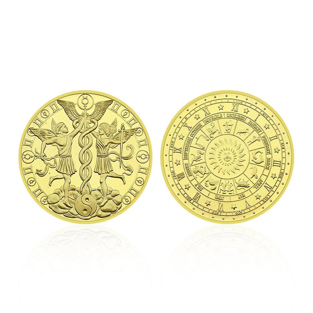 Gold Zodiac Coins, Collectible Gifts, Collectible Commemorative Coins, Commemorative Medals, Medals and Badges