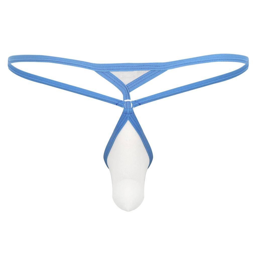 Pánské průsvitné tanga, síťované pouzdro s výčnělkem a T-back, oblečení do nočního klubu