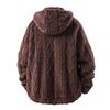 Men's European Size Hooded Fleece Zipper Jacket - Trendy Autumn/Winter Imitation Lamb Wool Coat