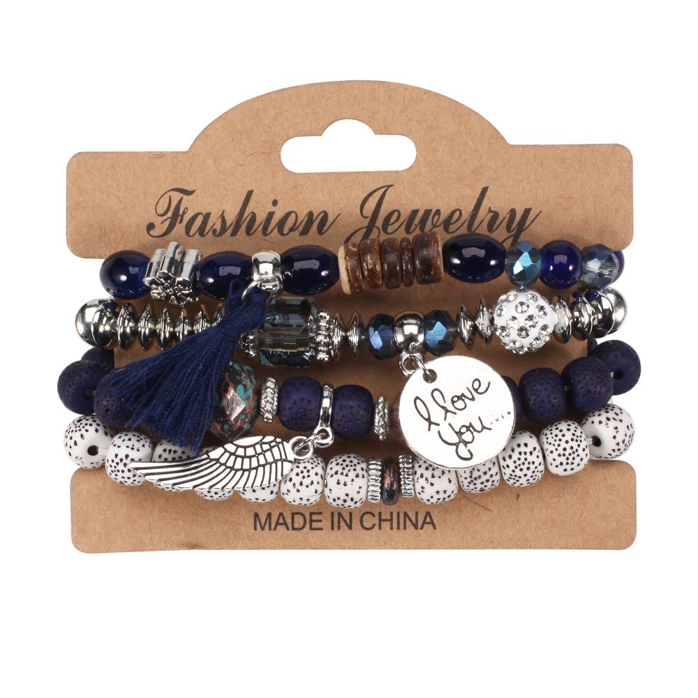 Bohemian Multi-Layer Bracelet with Hot-Selling Imitation Bodhi Beads
