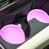 2Pcs Auto Runde Wasser Flasche Silikon Untersetzer Einfarbig Tasse Halter Anti-slip Hören-beständig Silikon Tasse matte Auto Innen Zubehör