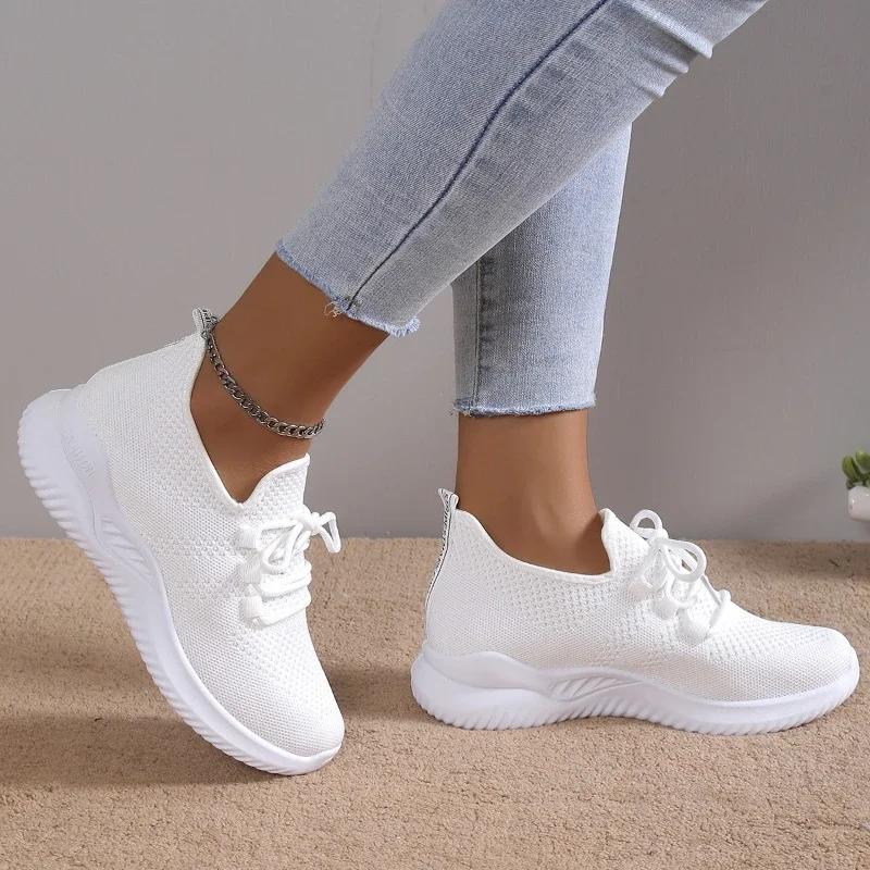 fashion Ladies Shoes on Sale 2024 New Brand Mesh Women's Vulcanize Shoes Autumn Breathable Fashion Women Sneakers Solid Sneakers Women
