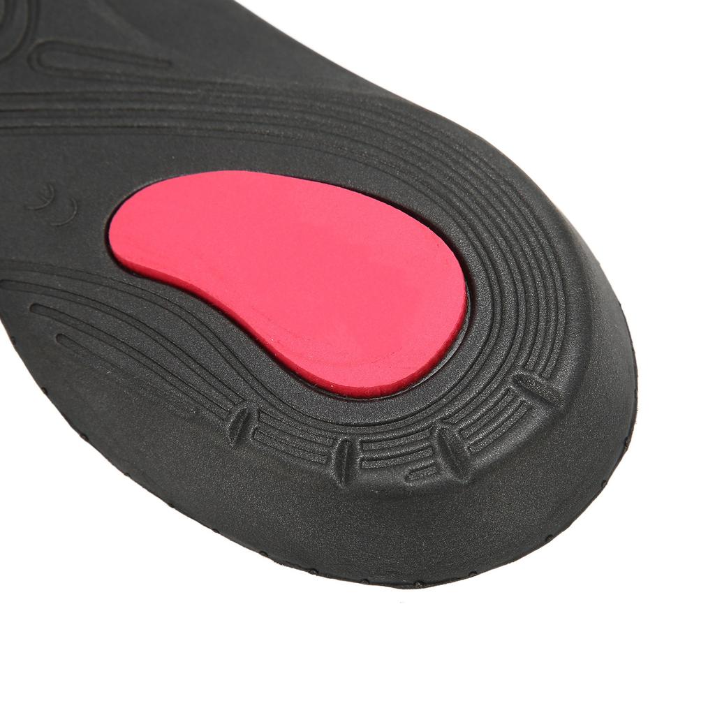 PU Feet Insoles Comfortable Shock Absorbing Arch Supports Inserts for Running Sports Gray