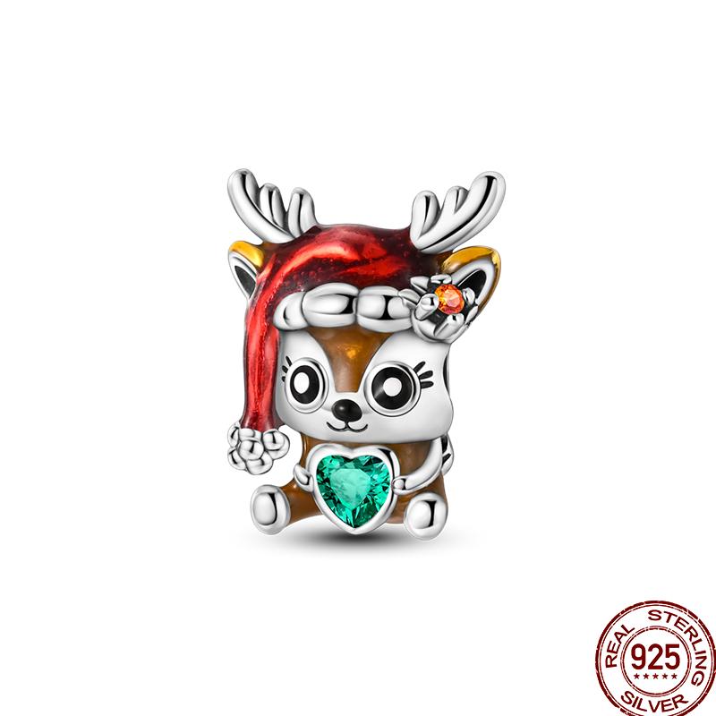 Copper Pet Animal Series Puppy And Kitten Cute Pet Lovely Charm Beads Suitable For 3Mm Original Bracelet Diy