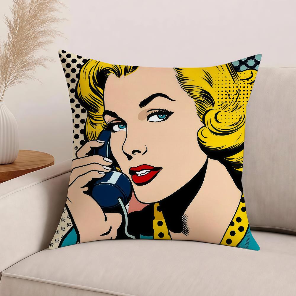 Fashion Pop Comic Portrait Pillow Case Office Cushions Suitable For Sofa Car Bedroom Decorative Cushion Cover