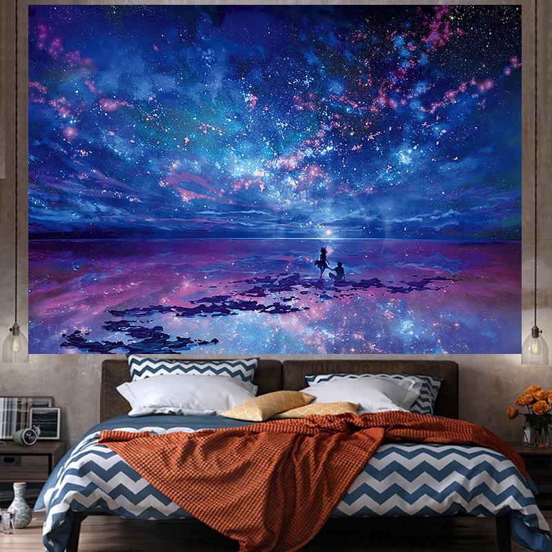 Fondo de tela para ventana, decorativo, estilo Ins, tapiz grande para colgar en la pared, tapiz Hippie geométrico, decoración de la habitación del hogar, decoración estética