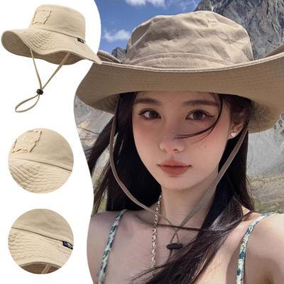 Summer Hiking Fisherman Hat Versatile Sun Shade Drawstring Fisherman Hats for Friend Family Neighbors Gift