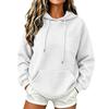 Women's Casual Loose Fit Color Long Sleeve Pullover Hoodie with Pockets
