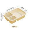 WORTHBUY Reusable Plastic Lunch Box For Student Divided Bento Box Outdoor Portable 3 Compartment Food Container Microwave Safe