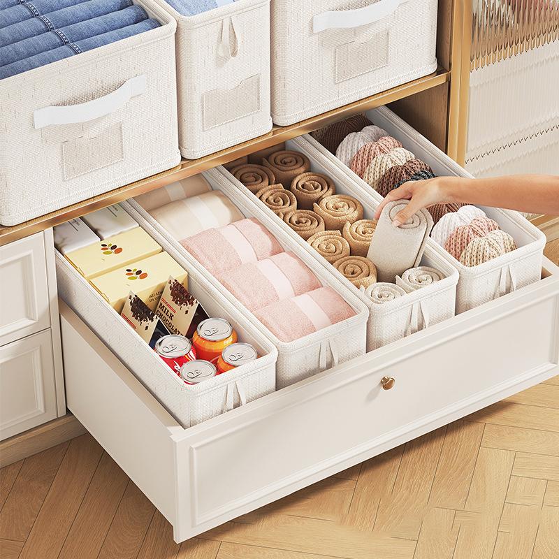 1ks Šatní skříň Organizér na oblečení Krabice Úložný box na spodní prádlo Úzké mezery v šatní skříni Úložný koš Šetří místo Odolná organizační krabice